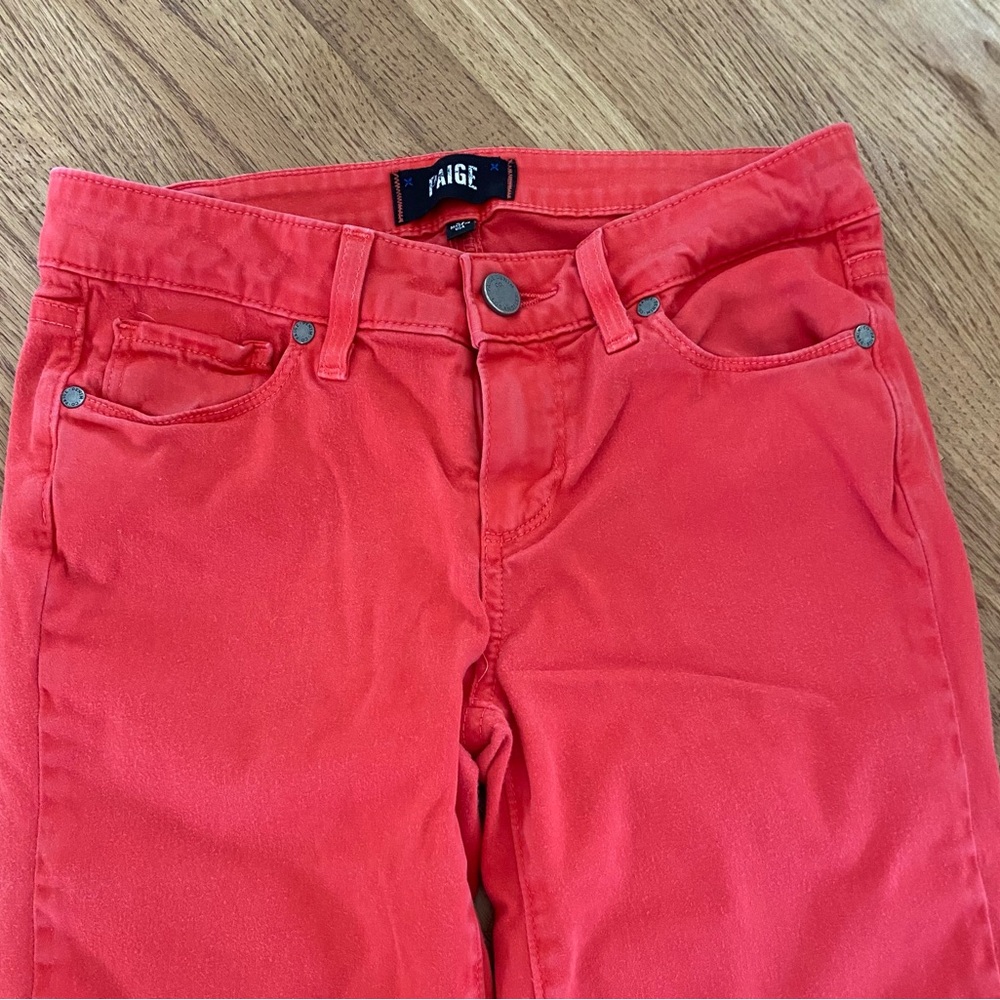 Paige Jeans Women Size 26 Verdugo Red